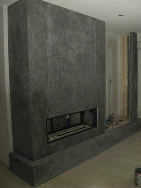 Concrete Elegance Fireplace